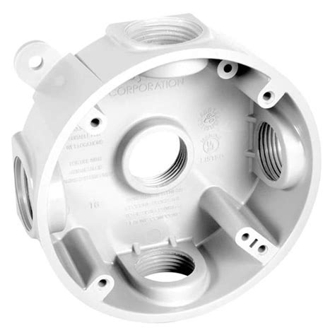 outlet for round light junction box|5 inch round junction box.